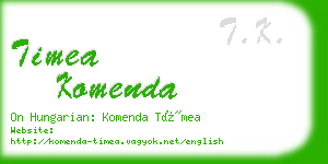 timea komenda business card